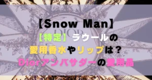 【特定】ラウールの愛用香水やリップは？Diorアンバサダーの愛用品