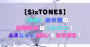 【特定】田中樹の愛用香水はゴルチエ！ふまじゅりお揃いも徹底調査！
